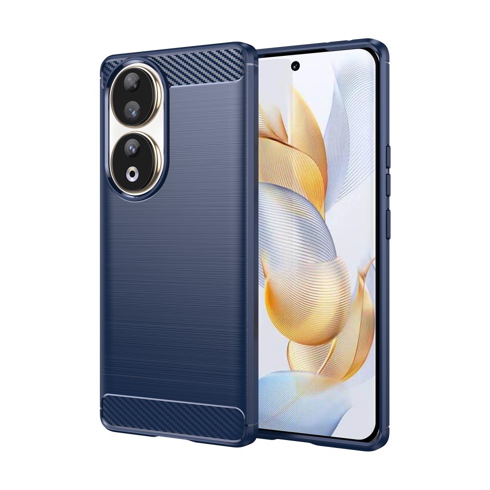 Θήκη Honor 90 Mad Mask Brushed TPU Carbon Πλάτη μπλε Θήκη Honor 90 Mad Mask Brushed TPU Carbon Πλάτη μπλε