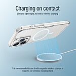 Θήκη iPhone 15 Pro Max NiLLkin Nature Magnetic Series Silicone Sockproof συμβατό με MagSafe φορτιστή Transparent Πλάτη TPU - Image 3