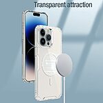 Θήκη iPhone 15 Pro NiLLkin Nature Magnetic Series Silicone Sockproof συμβατό με MagSafe φορτιστή Transparent Πλάτη TPU - Image 5