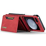 Θήκη Samsung Galaxy Z Flip5 5G DG.MING M1 Series Αποσπώμενο Πορτοφόλι με βάση στήριξης, υποδοχές καρτών και χρημάτων με μαγνητικό κούμπωμα από συνθετικό δέρμα και TPU κόκκινο - Image 3