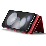 Θήκη Samsung Galaxy Z Flip5 5G DG.MING M1 Series Αποσπώμενο Πορτοφόλι με βάση στήριξης, υποδοχές καρτών και χρημάτων με μαγνητικό κούμπωμα από συνθετικό δέρμα και TPU κόκκινο - Image 4