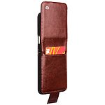 Θήκη Samsung Galaxy Z Flip5 5G QIALINO book v3 με μαγνητικό κούμπωμα από Premium αυθεντικό δέρμα Genuine Cowhide καφέ σκούρο - Image 2