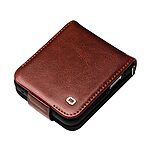 Θήκη Samsung Galaxy Z Flip5 5G QIALINO book v3 με μαγνητικό κούμπωμα από Premium αυθεντικό δέρμα Genuine Cowhide καφέ σκούρο - Image 4