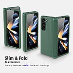 Θήκη Samsung Galaxy Z Fold5 5G GKK Full Premium Protection με προστασία οθόνης Tempered Glass από σκληρό πλαστικό ασημί - Image 2