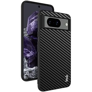 Θήκη Google Pixel 8 IMAK LX-5 Series με σχέδιο carbon fiber ενισχυμένες γωνίες από Premium ανθεκτικό TPU μαύρο
