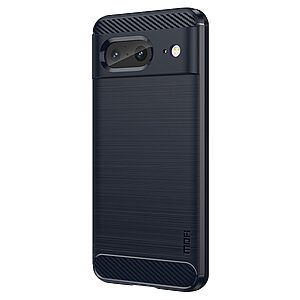 Θήκη Google Pixel 8 MOFI Brushed V2 TPU Carbon Πλάτη μπλε