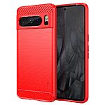 Θήκη Google Pixel 8 Pro MOFI Brushed V2 TPU Carbon Πλάτη κόκκινο