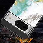 Θήκη Google Pixel 8 5G OEM σχέδιο Marble με Πλάτη Tempered Glass TPU λευκό - Image 2
