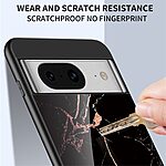 Θήκη Google Pixel 8 5G OEM σχέδιο Marble με Πλάτη Tempered Glass TPU λευκό - Image 3