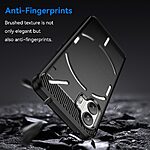Θήκη Nothing Phone (2) Mad Mask Brushed TPU Carbon Πλάτη μαύρο - Image 3