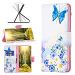 Θήκη Xiaomi Redmi 13C / Poco C65 OEM Blue Butterfly & Flowers με βάση στήριξης, υποδοχές καρτών και μαγνητικό κούμπωμα Flip Wallet από συνθετικό δέρμα και TPU - Image 4