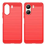 Θήκη Xiaomi Redmi 13C / Poco C65 Mad Mask Brushed TPU Carbon Πλάτη κόκκινο - Image 2