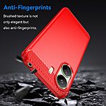 Θήκη Xiaomi Redmi 13C / Poco C65 Mad Mask Brushed TPU Carbon Πλάτη κόκκινο - Image 3