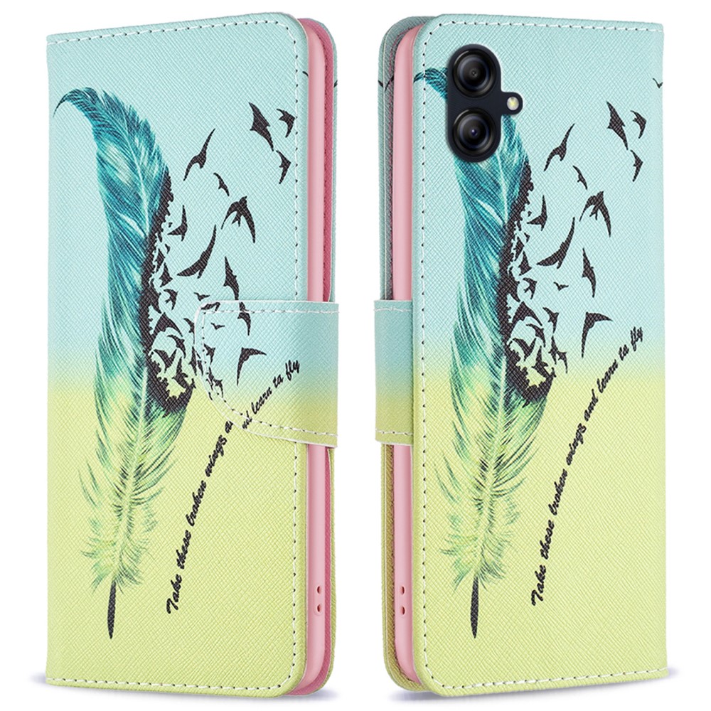Θήκη Samsung Galaxy A04e / F04 OEM Feather & Birds με βάση στήριξης Θήκη Samsung Galaxy A04e / F04 OEM Feather & Birds με βάση στήριξης