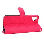 Θήκη Samsung Galaxy A04e / F04 OEM Leather Skin touch Feeling με βάση στήριξης, υποδοχές καρτών και μαγνητικό κούμπωμα φούξια - Image 3