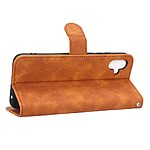 Θήκη Samsung Galaxy A04e / F04 OEM Leather Skin touch Feeling με βάση στήριξης, υποδοχές καρτών και μαγνητικό κούμπωμα καφέ - Image 3