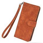 Θήκη Samsung Galaxy A04e / F04 OEM Leather Skin touch Feeling με βάση στήριξης, υποδοχές καρτών και μαγνητικό κούμπωμα καφέ - Image 4