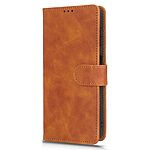 Θήκη Samsung Galaxy A04e / F04 OEM Leather Skin touch Feeling με βάση στήριξης, υποδοχές καρτών και μαγνητικό κούμπωμα καφέ - Image 5