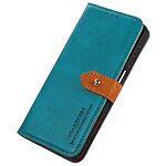 Θήκη Samsung Galaxy A04e / F04 KHAZNEH Leather Wallet Golden Clasp με βάση στήριξης, υποδοχές καρτών και μαγνητικό κούμπωμα μπλε - Image 5
