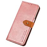 Θήκη Samsung Galaxy A04e / F04 KHAZNEH Leather Wallet Golden Clasp με βάση στήριξης, υποδοχές καρτών και μαγνητικό κούμπωμα ροζ χρυσό - Image 5