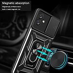 Θήκη Samsung Galaxy A04e / F04 Mad Mask Camshield Armor Guard Πλάτη με προστασία για την κάμερα, Kickstand και Βάση στήριξης από σκλήρό Premium TPU ασημί - Image 4