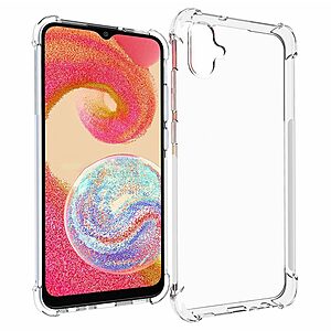 Θήκη Samsung Galaxy A04e / F04 OEM Silicone Sockproof V10 Anti-Slip Transparent Πλάτη με ενισχυμένες γωνίες TPU