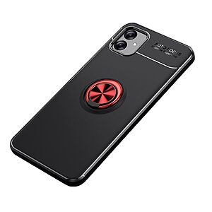 Θήκη Samsung Galaxy A04e / F04 OEM Magnetic Ring Kickstand / Μαγνητικό δαχτυλίδι / Βάση στήριξης TPU μαύρο / κόκκινο