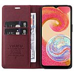 υποδοχή καρτών και μαγνητικό κούμπωμα Flip Wallet από συνθετικό δέρμα και TPU κόκκινο σκούρο