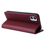 Θήκη Samsung Galaxy A04e / F04 Yikatu Folio Series με βάση στήριξης, υποδοχή καρτών και μαγνητικό κούμπωμα Flip Wallet από συνθετικό δέρμα και TPU κόκκινο σκούρο - Image 3