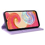 Θήκη Samsung Galaxy A04e / F04 Yikatu Folio Series με βάση στήριξης, υποδοχή καρτών και μαγνητικό κούμπωμα Flip Wallet από συνθετικό δέρμα και TPU μωβ ανοιχτό - Image 4