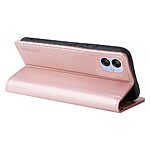 Θήκη Samsung Galaxy A04e / F04 Yikatu Folio Series με βάση στήριξης, υποδοχή καρτών και μαγνητικό κούμπωμα Flip Wallet από συνθετικό δέρμα και TPU ροζ χρυσό - Image 3