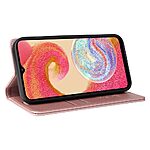 Θήκη Samsung Galaxy A04e / F04 Yikatu Folio Series με βάση στήριξης, υποδοχή καρτών και μαγνητικό κούμπωμα Flip Wallet από συνθετικό δέρμα και TPU ροζ χρυσό - Image 4