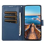 υποδοχή καρτών και μαγνητικό κούμπωμα Flip Wallet από συνθετικό δέρμα και εσωτερικό TPU μπλε