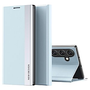 Θήκη Samsung Galaxy M34 5G New Design Leather Stand Cover από συνθετικό δέρμα γαλάζιο