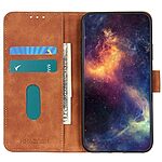 Θήκη Xiaomi Redmi Note 13 5G KHAZNEH Litchi Retro Texture Leather με βάση στήριξης, υποδοχές καρτών και μαγνητικό κούμπωμα καφέ - Image 3
