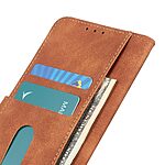 Θήκη Xiaomi Redmi Note 13 5G KHAZNEH Litchi Retro Texture Leather με βάση στήριξης, υποδοχές καρτών και μαγνητικό κούμπωμα καφέ - Image 5