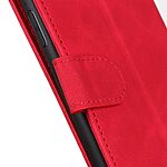 Θήκη Xiaomi Redmi Note 13 5G KHAZNEH Litchi Retro Texture Leather με βάση στήριξης, υποδοχές καρτών και μαγνητικό κούμπωμα κόκκινο - Image 4
