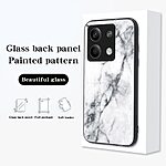 Θήκη Xiaomi Redmi Note 13 5G OEM σχέδιο Marble με Πλάτη Tempered Glass TPU λευκό - Image 4