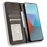 υποδοχή καρτών και μαγνητικό κούμπωμα Flip Wallet από συνθετικό δέρμα και TPU μαύρο