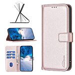 Θήκη Honor Magic6 Lite 5G BINFEN COLOR Leather Wallet series 12 με βάση στήριξης, υποδοχές καρτών και μαγνητικό κούμπωμα ροζ χρυσό - Image 4