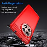 Θήκη OnePlus 12R 5G Mad Mask Brushed TPU Carbon Πλάτη κόκκινο - Image 3