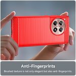 Θήκη OnePlus 12R 5G Mad Mask Brushed TPU Carbon Πλάτη κόκκινο - Image 5