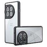Θήκη OnePlus 12R Mad Mask Hybrid Sockproof Transparent πλάτη από αντικραδασμικό TPU μαύρο