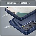 Θήκη Samsung Galaxy A05s Mad Mask Brushed TPU Carbon Πλάτη μπλε - Image 5