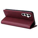 Θήκη Samsung Galaxy A05s YIKATU Folio Series με βάση στήριξης, υποδοχή καρτών και μαγνητικό κούμπωμα Flip Wallet από συνθετικό δέρμα και TPU βαθύ κόκκινο - Image 3