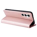 Θήκη Samsung Galaxy A05s YIKATU Folio Series με βάση στήριξης, υποδοχή καρτών και μαγνητικό κούμπωμα Flip Wallet από συνθετικό δέρμα και TPU ροζ χρυσό - Image 3