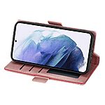 Θήκη Samsung Galaxy S24 5G N.BEKUS Litchi Retro Texture Leather με βάση στήριξης, υποδοχές καρτών και μαγνητικό κούμπωμα ροζ χρυσό - Image 3