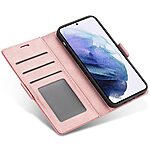 Θήκη Samsung Galaxy S24 5G N.BEKUS Litchi Retro Texture Leather με βάση στήριξης, υποδοχές καρτών και μαγνητικό κούμπωμα ροζ χρυσό - Image 4