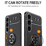 Θήκη Samsung Galaxy S24 5G OEM Magnetic Ring Kickstand / Μαγνητικό δαχτυλίδι / Βάση στήριξης TPU μαύρο / κόκκινο - Image 3