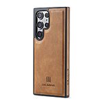Θήκη Samsung Galaxy S24 Ultra 5G DG.MING PU Leather Sockproof Series Πλάτη από σκληρό πλαστικό με επένδυση δερματίνης καφέ - Image 3